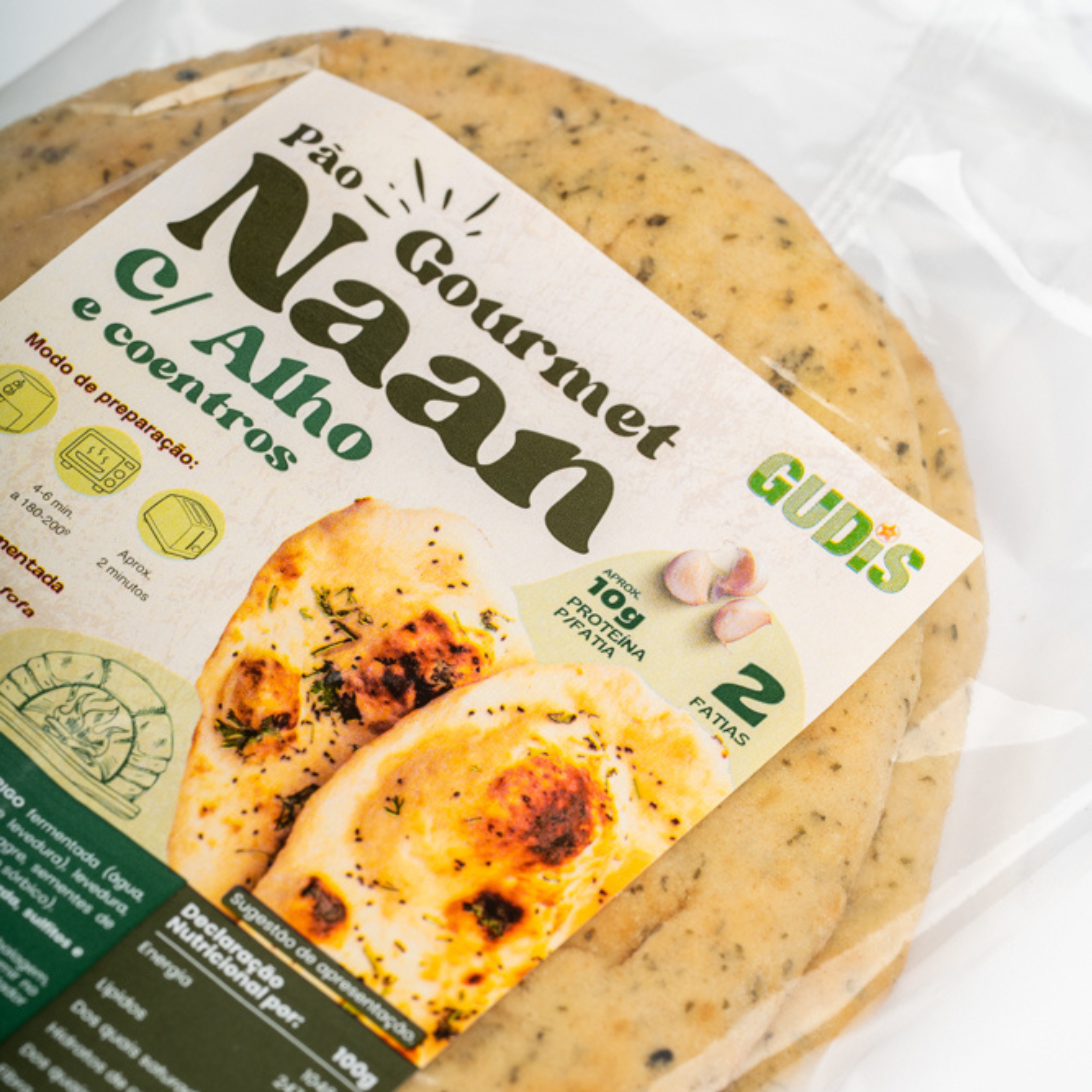 Pão Naan c/Alho e Coentros 260g