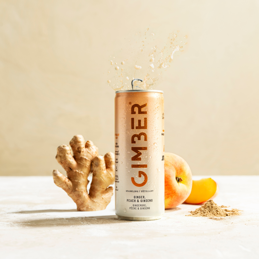 Gimber Peach E Ginseng - Lata 250ml