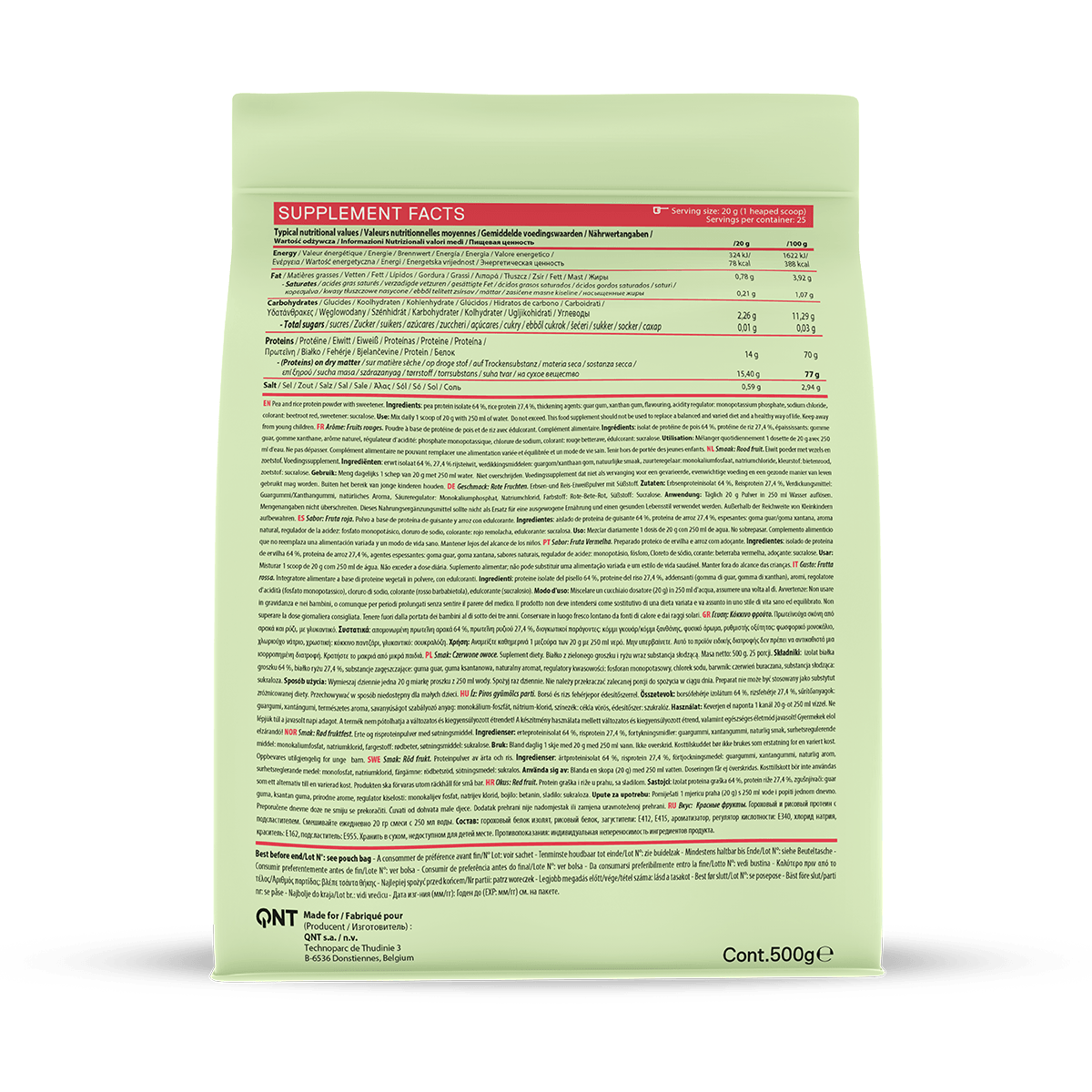 Vegan Red Fruit Protein 500g