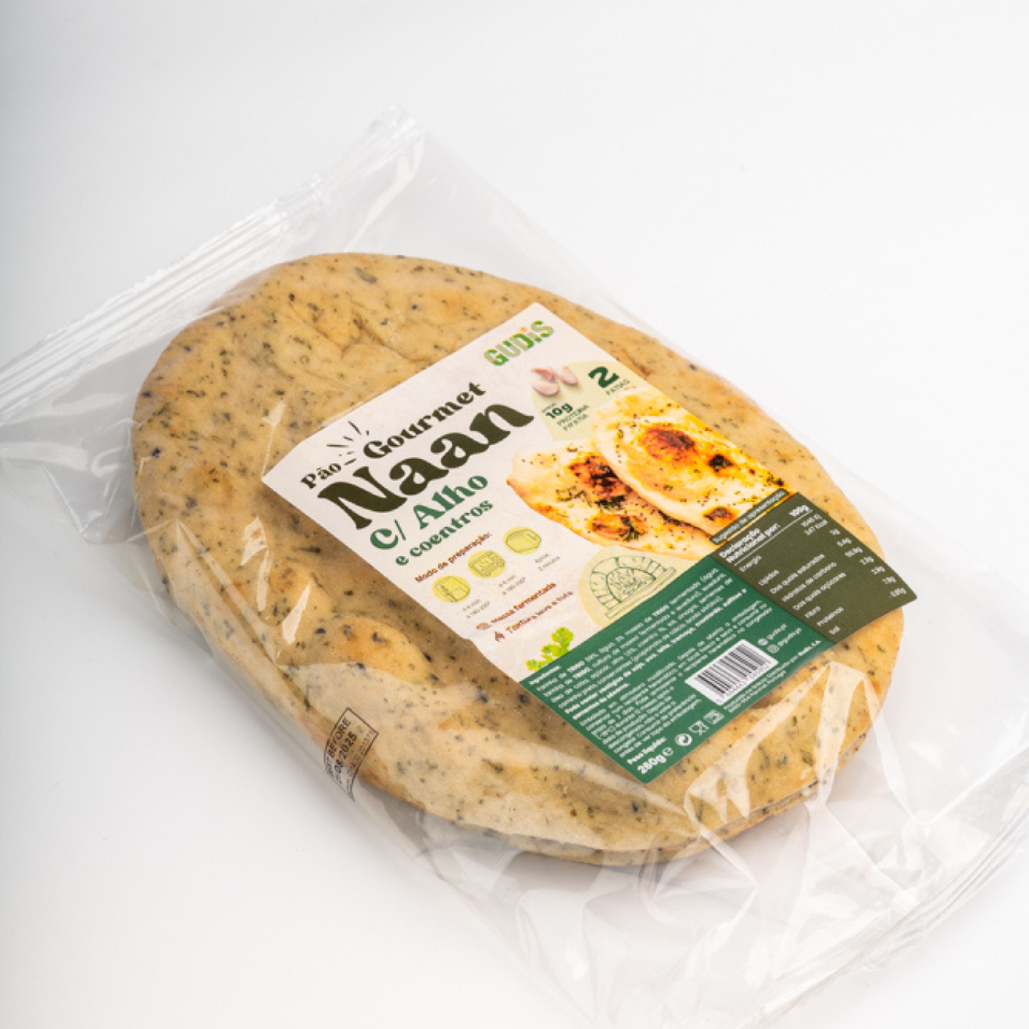 Pão Naan c/Alho e Coentros 260g