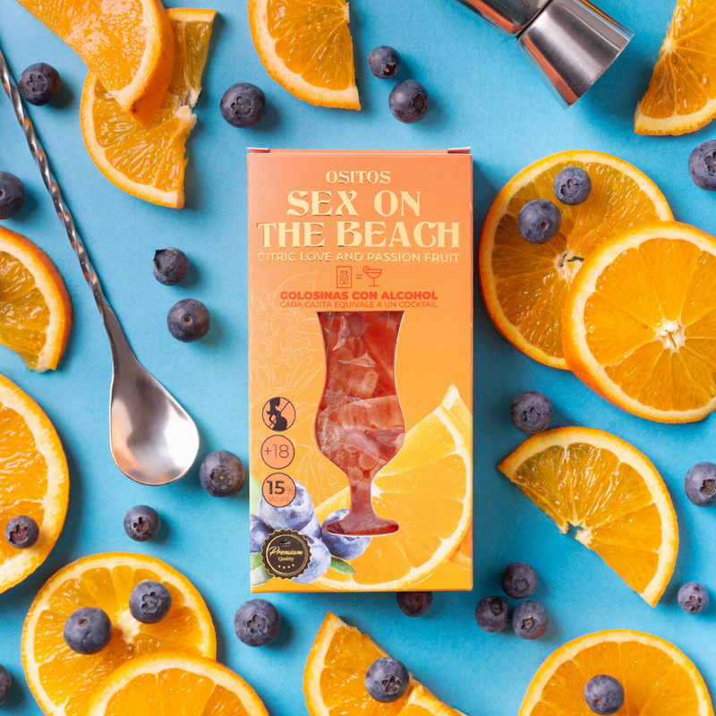 Gomas C/Álcool - Sex On The Beach Cocktail Box 70g