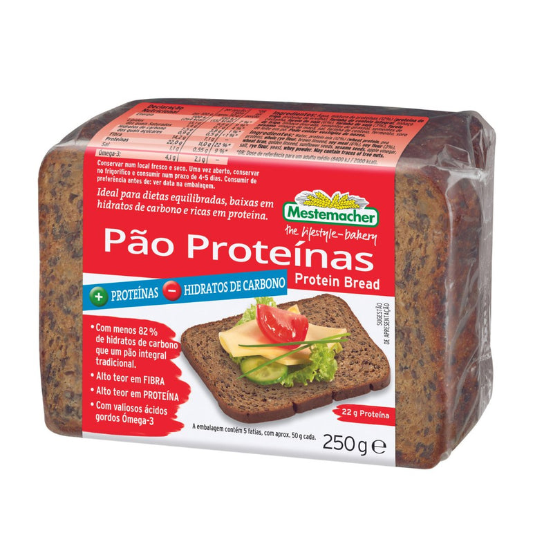 Pão Proteico + Proteínas - Hidratos 250g