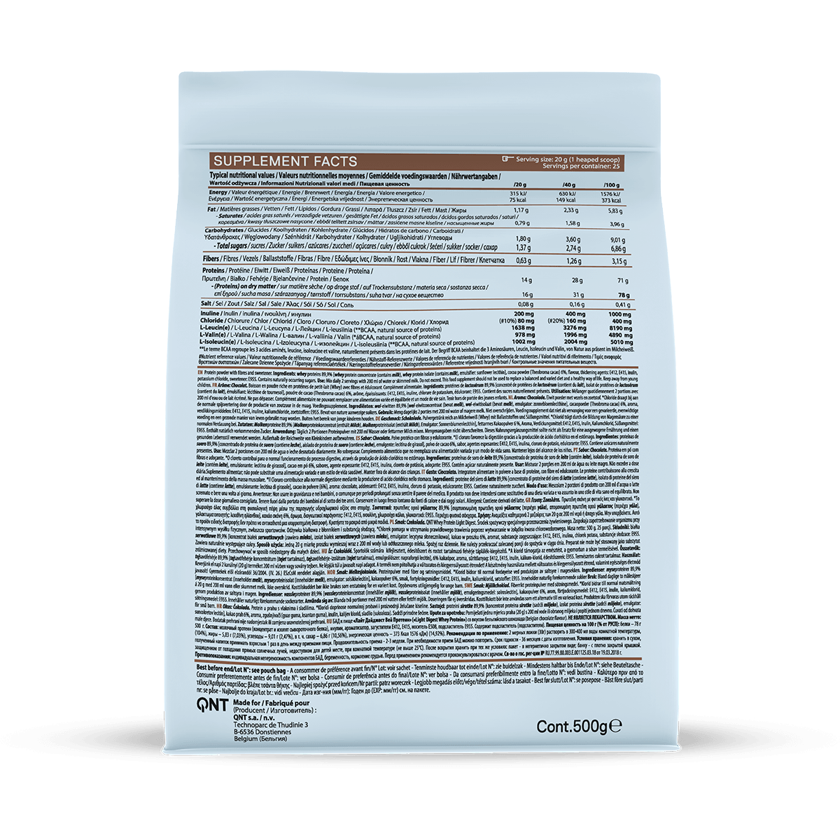 Whey Protein Light Digest Chocolate Belga 500g