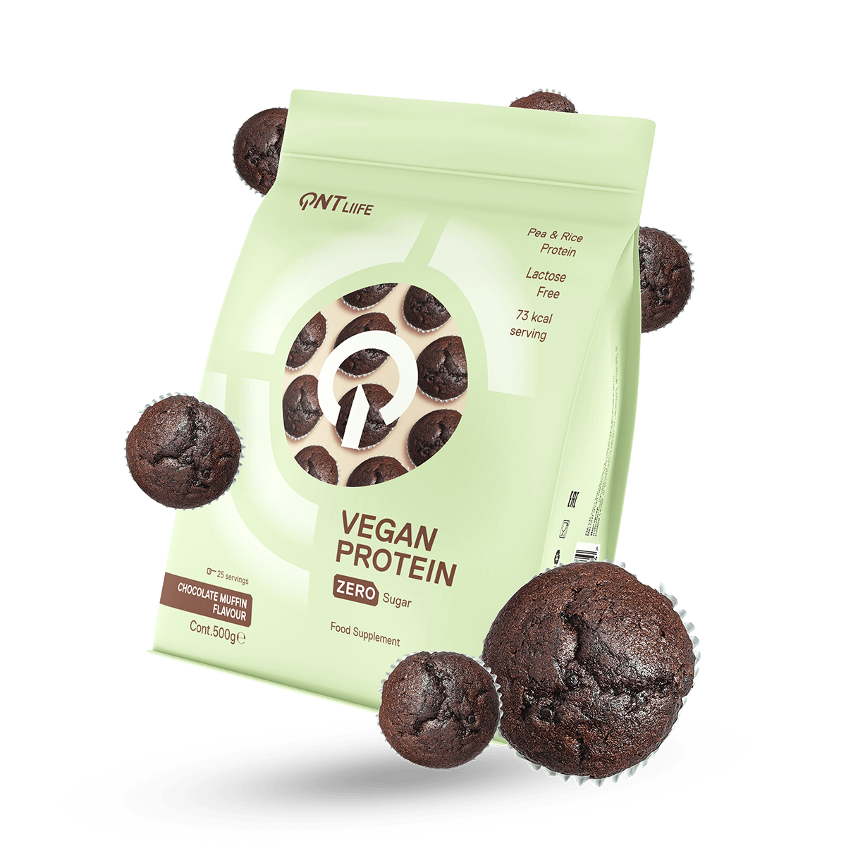 Proteína Vegan de Muffin de Chocolate 500g